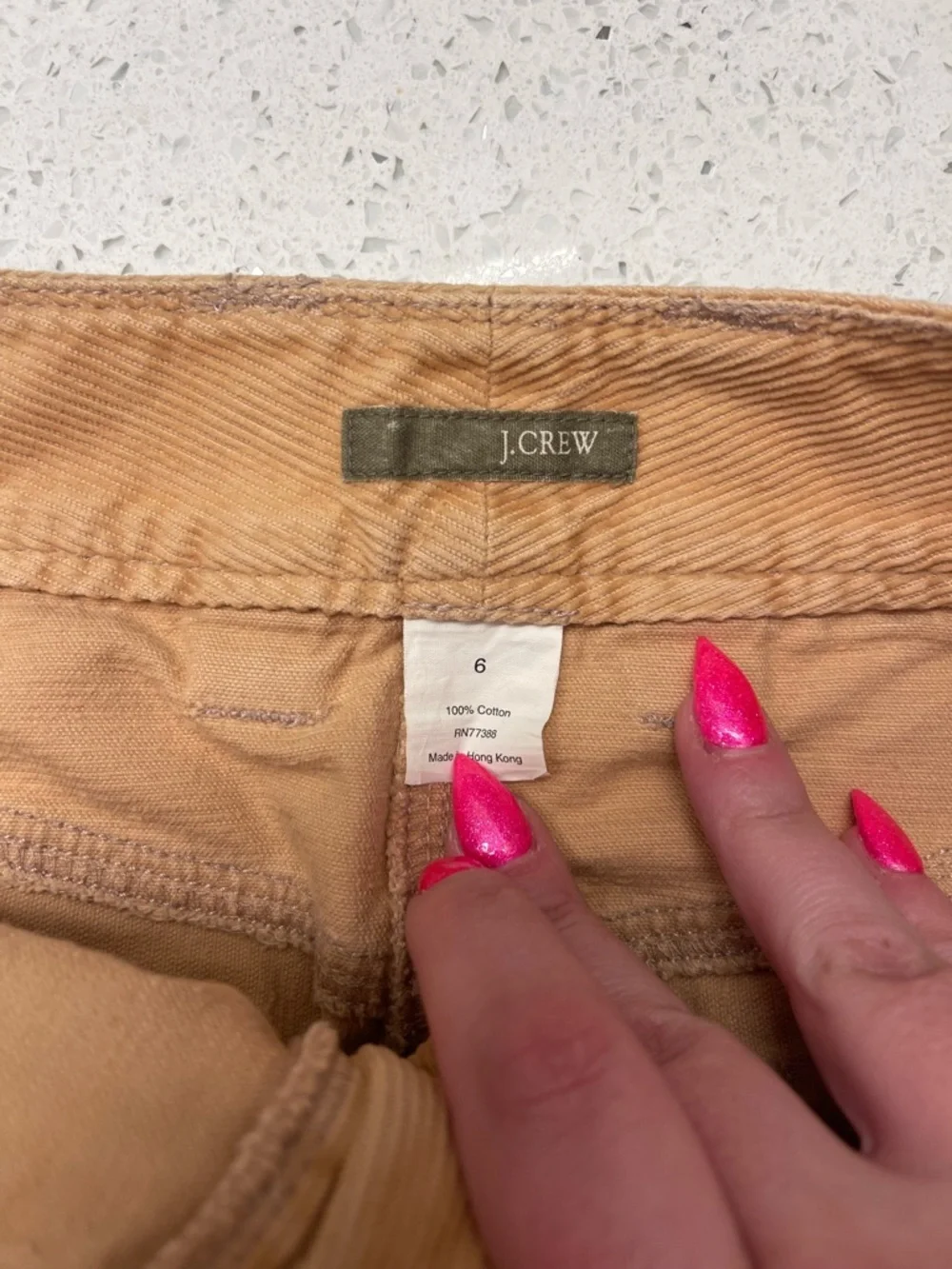 J. Crew Tan Corduroy Mini Skirt